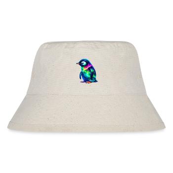 Aurora Borealis Pinguin - Stanley/Stella recycelter Bucket Hat - Naturweiß - Vorne