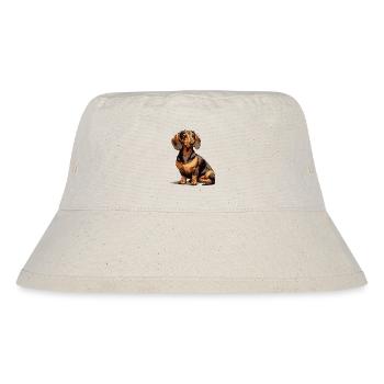 Sitting Dachshund - Stanley/Stella Recycled Bucket Hat - natural - Front
