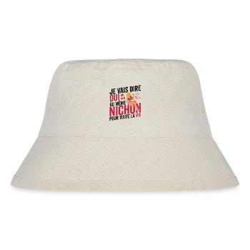 Junggesellenabschied gleiche Titte für das ganze Leben Zukunft Bräutigam - Stanley/Stella recycelter Bucket Hat - Naturweiß - Vorne