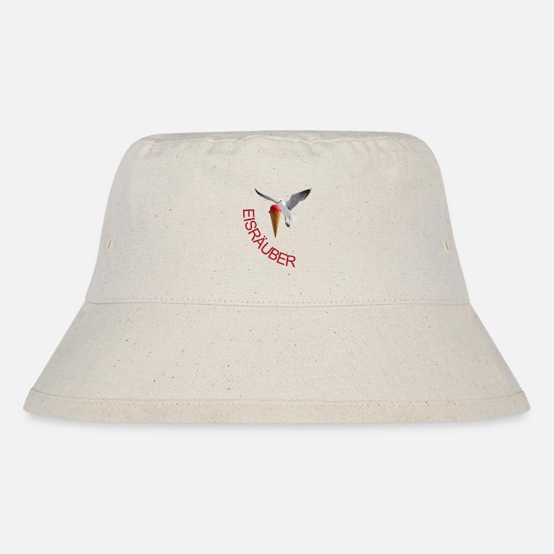 Möwe mit Eiscreme Eisräuber - Stanley/Stella Recycled Bucket Hat - natural