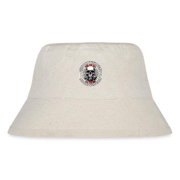 Biker Chopper Motorradfahrer Skull mit Motor - Stanley/Stella recycelter Bucket Hat - Naturweiß - Vorne