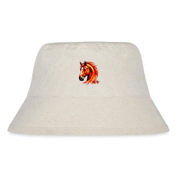 Blazing Horse Zodiac Polygon Art - Stanley/Stella recycelter Bucket Hat - Naturweiß - Vorne