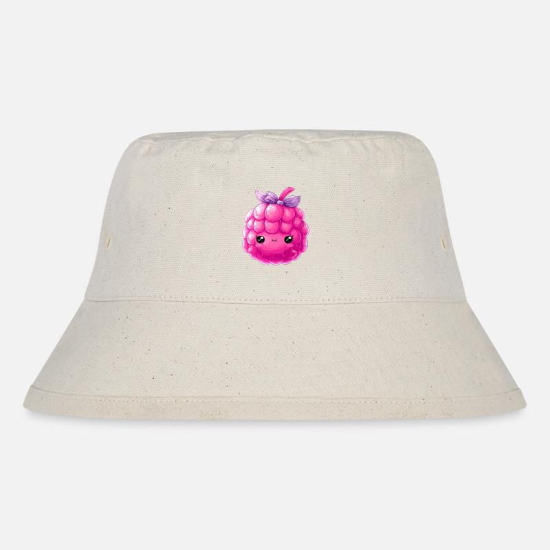 Kawaii Raspberry Cuddle Character - Stanley/Stella Recycled Bucket Hat - natural