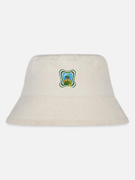 Sommer, wild und knuffig. - Stanley/Stella recycelter Bucket Hat - Naturweiß