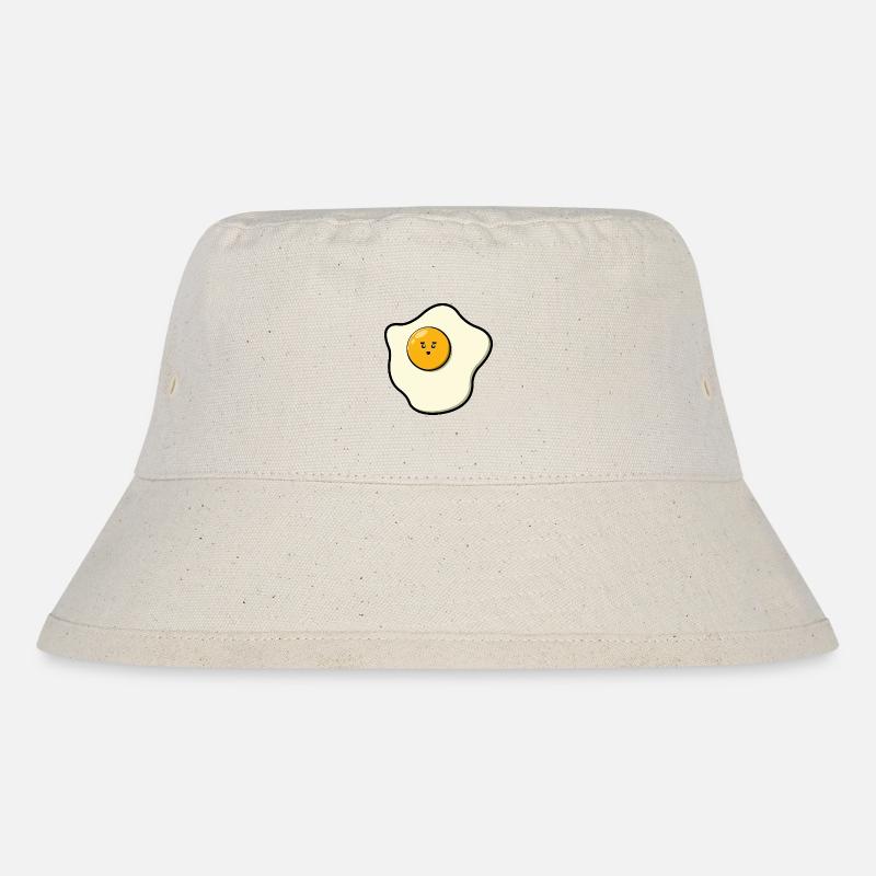 Cute Fried Egg - Stanley/Stella recycelter Bucket Hat - Naturweiß