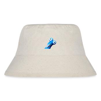 Lustiger blauer Vogel mit großen Augen - Stanley/Stella recycelter Bucket Hat - Naturweiß - Vorne
