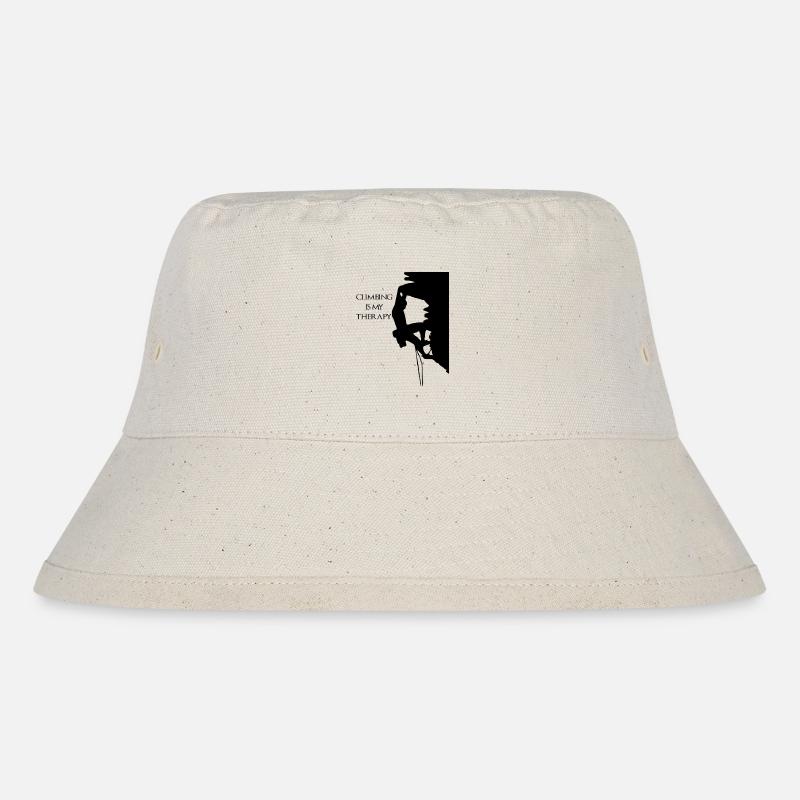Klettern ist meine Therapie - Stanley/Stella recycelter Bucket Hat - Naturweiß
