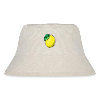 Zitrone - Stanley/Stella recycelter Bucket Hat - Naturweiß - Vorne