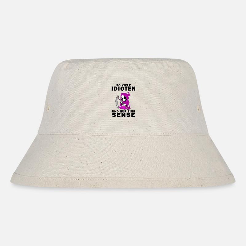 Sensenmann Damen Sarkastisch Provokation - Stanley/Stella recycelter Bucket Hat - Naturweiß