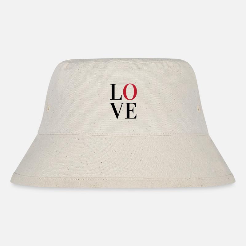 LIEBE - Stanley/Stella recycelter Bucket Hat - Naturweiß