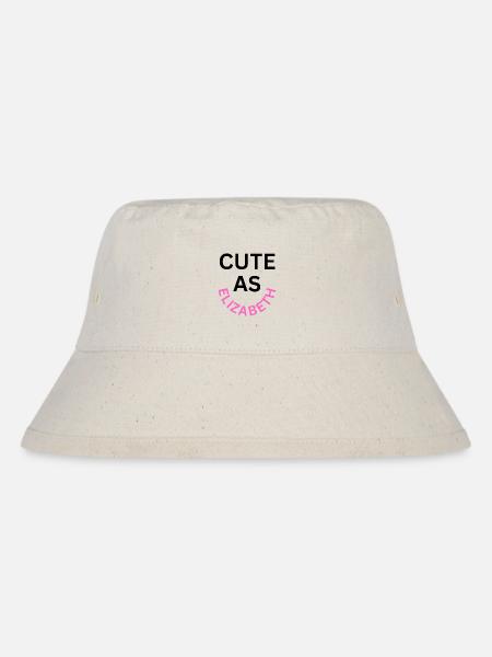 Cute as Elizabeth Name - Stanley/Stella Recycled Bucket Hat - natural