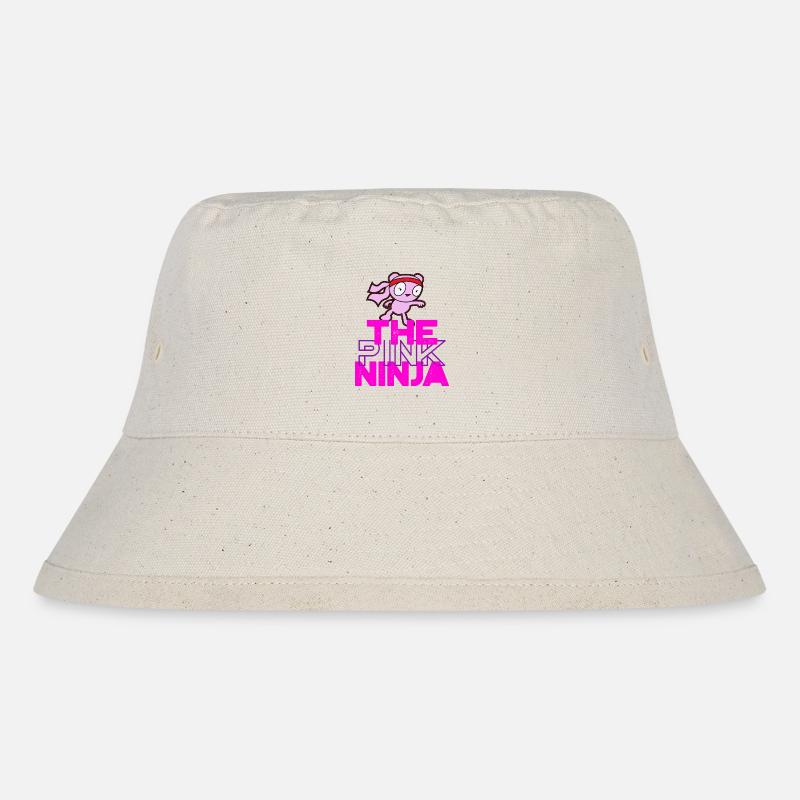 Das Pink Ninja Purple Logo - Stanley/Stella recycelter Bucket Hat - Naturweiß