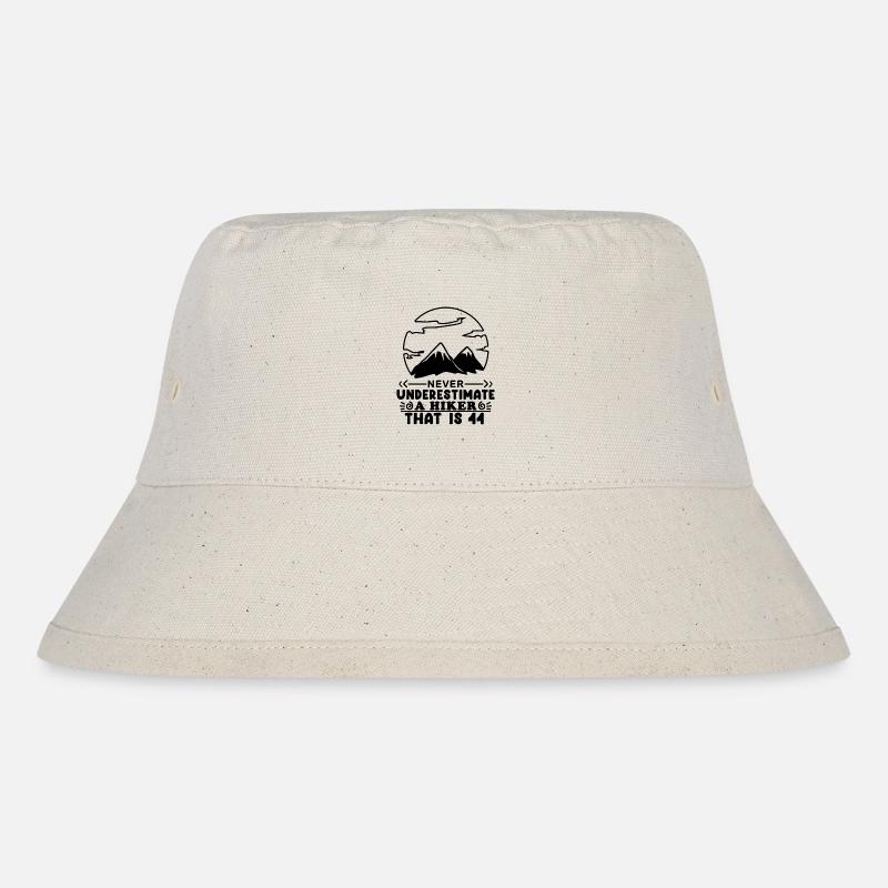 Berg Wanderer 44. Geburtstag 44 Jahre alt Geschenk - Stanley/Stella recycelter Bucket Hat - Naturweiß