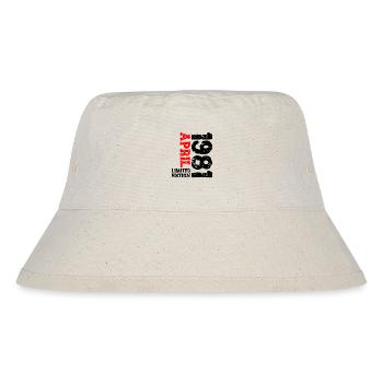 1981 April Limited Edition Geburtstag Geschenk - Stanley/Stella recycelter Bucket Hat - Naturweiß - Vorne