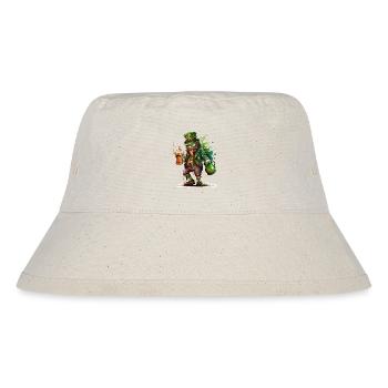 Leprechaun Green: Beer and Jug - Stanley/Stella Recycled Bucket Hat - natural - Front
