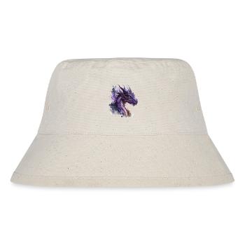 Purple Watercolor Dragon - Stanley/Stella Recycled Bucket Hat - natural - Front