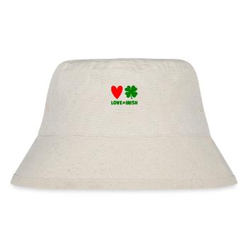 St Patricks Day Accessoires Ireland Shamrock Deko - Stanley/Stella recycelter Bucket Hat - Naturweiß - Vorne