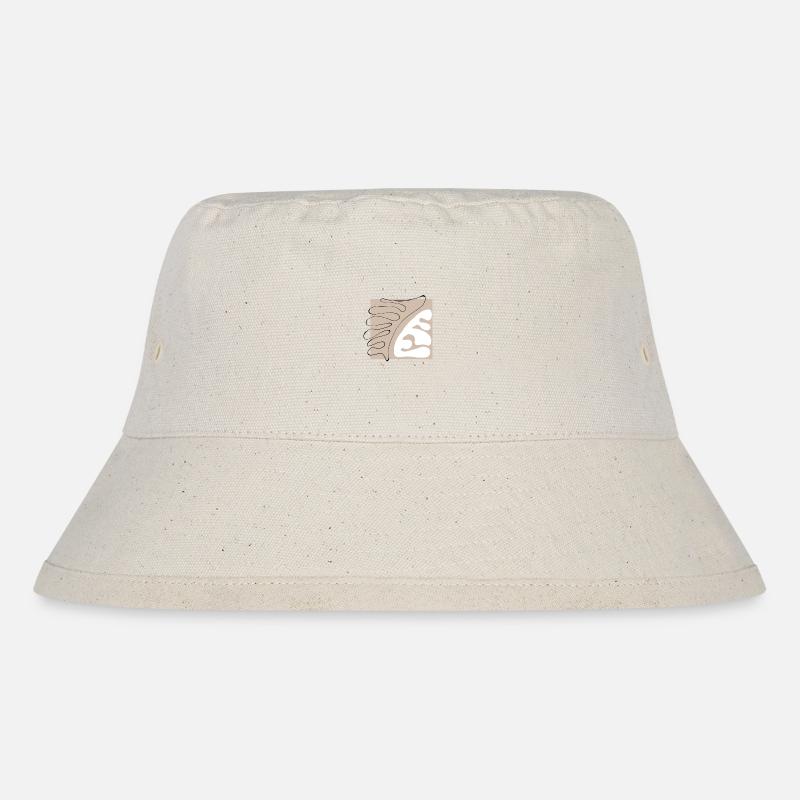 Cut out abstraktes Bild - Stanley/Stella recycelter Bucket Hat - Naturweiß
