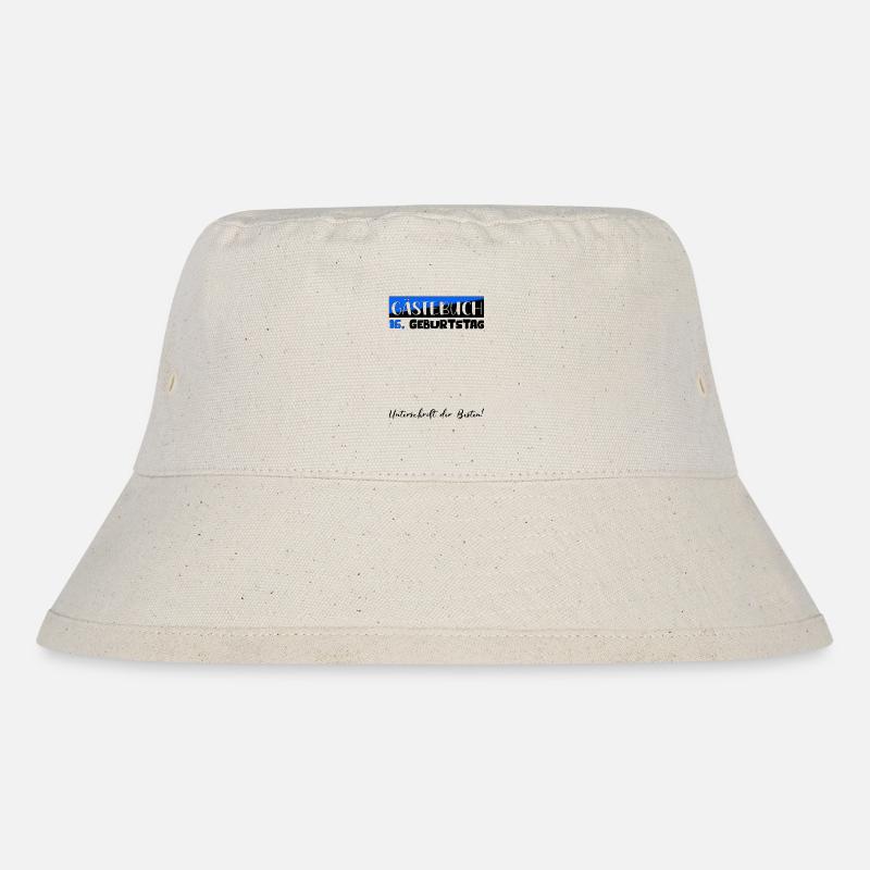 Gästebuch Deko Fun 16 Geburtstag T-Shirt Eintragen - Stanley/Stella recycelter Bucket Hat - Naturweiß