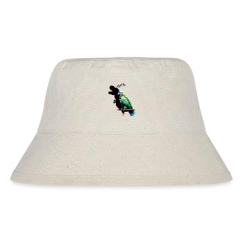 lustiger T-Rex Papagei Gelb Blau Ara Macaw - Stanley/Stella recycelter Bucket Hat - Naturweiß - Vorne