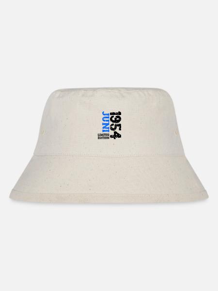 1954 Juni Limited Edition Geburtstag Geschenk - Stanley/Stella recycelter Bucket Hat - Naturweiß
