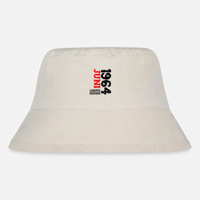 1964 Juni Limited Edition Geburtstag Geschenk - Stanley/Stella recycelter Bucket Hat - Naturweiß