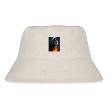Einsamer Wolf im Feuerwald - Stanley/Stella recycelter Bucket Hat - Naturweiß - Vorne