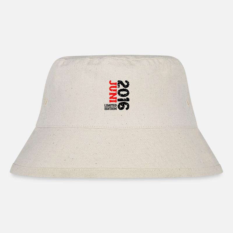 2016 Juni Limited Edition Geburtstag Geschenk - Stanley/Stella recycelter Bucket Hat - Naturweiß