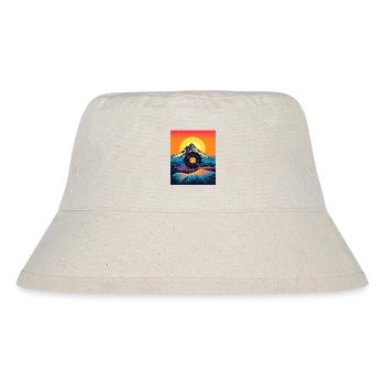 Vinyl Wunderland Psychedelische Kunst trifft Natur - Stanley/Stella recycelter Bucket Hat - Naturweiß - Vorne