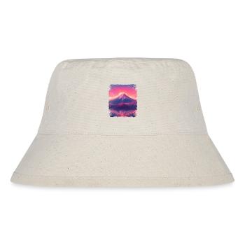 Ästhetisches japanisches Mount Fuji Vaporwave Visier - Stanley/Stella recycelter Bucket Hat - Naturweiß - Vorne