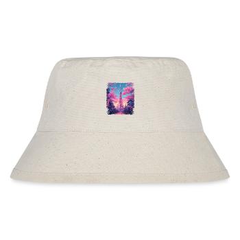 Vaporwave Ästhetischer Skytree Tokyo Japanischer Anblick - Stanley/Stella recycelter Bucket Hat - Naturweiß - Vorne