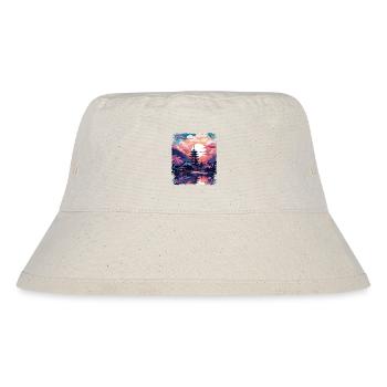 Japanische Alpen Japan Takayama Village Vaporwave - Stanley/Stella recycelter Bucket Hat - Naturweiß - Vorne