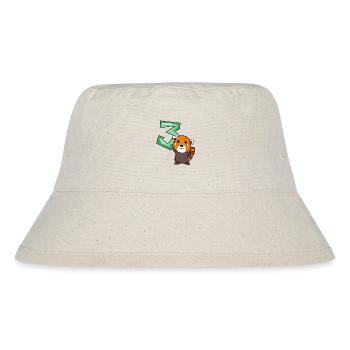 3. Geburtstag Motiv Roter Panda - drei Jahre alt - Stanley/Stella recycelter Bucket Hat - Naturweiß - Vorne