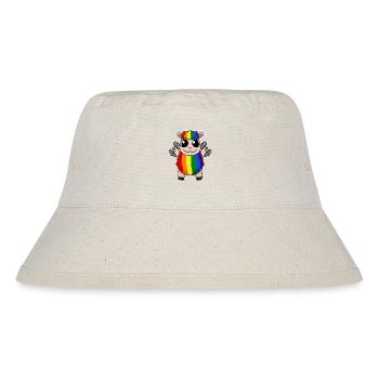 Regenbogen Schaf mit Hanteln - LGBT Schaf Niedlich - Stanley/Stella recycelter Bucket Hat - Naturweiß - Vorne