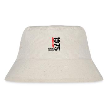 1975 August Limited Edition 48. Geburtstag Outfit - Stanley/Stella recycelter Bucket Hat - Naturweiß - Vorne