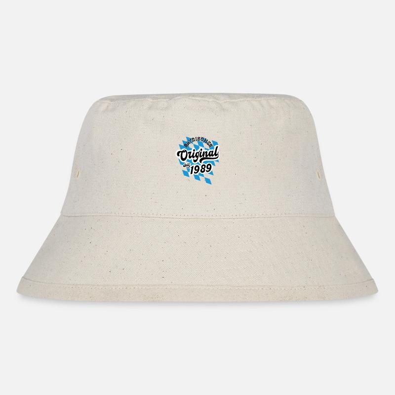 1989 Bayrisches Original seit 1989 Geburtstag - Stanley/Stella recycelter Bucket Hat - Naturweiß