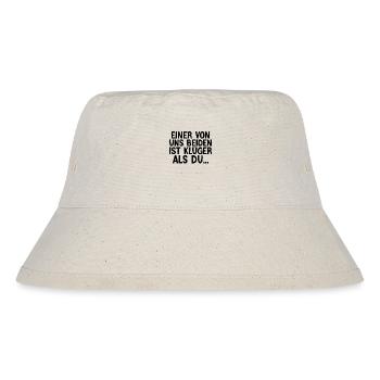 Kluger als du: Lustiges Statement-Shirt - Stanley/Stella recycelter Bucket Hat - Naturweiß - Vorne