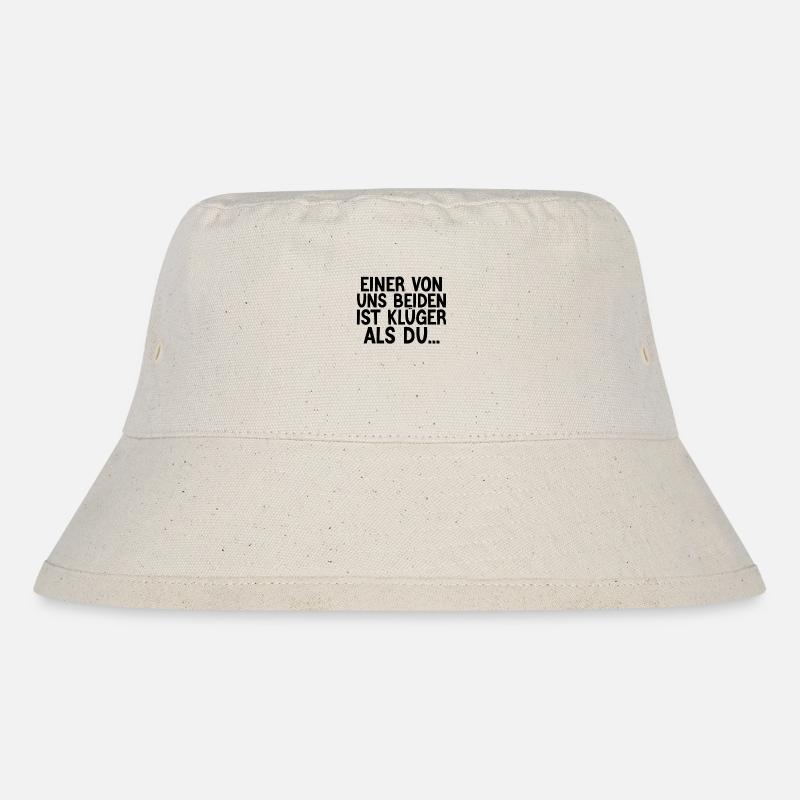 Kluger als du: Lustiges Statement-Shirt - Stanley/Stella recycelter Bucket Hat - Naturweiß