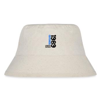1989 Oktober Limited Edition 34. Geburtstag Deko - Stanley/Stella recycelter Bucket Hat - Naturweiß - Vorne