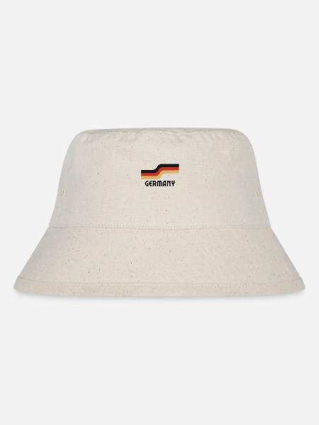 Retro Trikot Deutschland Fahne Flagge - Stanley/Stella recycelter Bucket Hat - Naturweiß