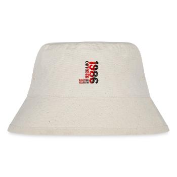 1986 Oktober Limited Edition 37. Geburtstag Deko - Stanley/Stella recycelter Bucket Hat - Naturweiß - Vorne