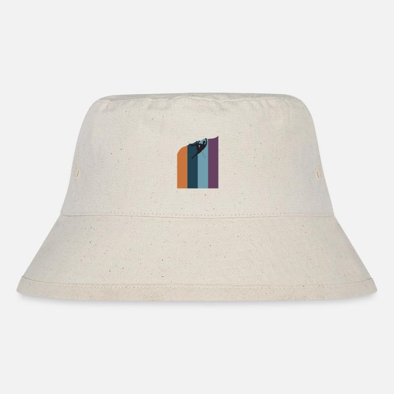 Rock Climbing - Stanley/Stella Recycled Bucket Hat - natural