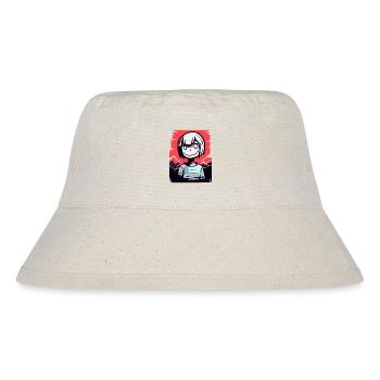 Niedliches Anime-Mädchen lächelt - Stanley/Stella recycelter Bucket Hat - Naturweiß - Vorne