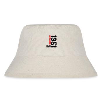 1951 Oktober Limited Edition 72. Geburtstag Deko - Stanley/Stella recycelter Bucket Hat - Naturweiß - Vorne