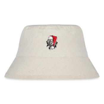 Santa Langhaardackel Weihnachten Hunde Wilsigns - Stanley/Stella recycelter Bucket Hat - Naturweiß - Vorne