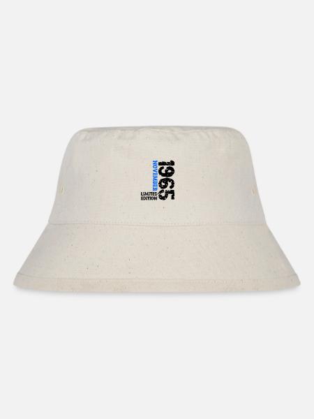 1965 November Limited Edition 58. Geburtstag Deko - Stanley/Stella recycelter Bucket Hat - Naturweiß