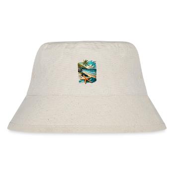 Natur Sommer Meer Ozean Seestern - Stanley/Stella recycelter Bucket Hat - Naturweiß - Vorne