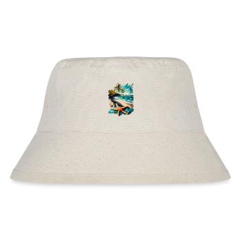 Natur Sommer Meer Ozean Seestern - Stanley/Stella recycelter Bucket Hat - Naturweiß - Vorne