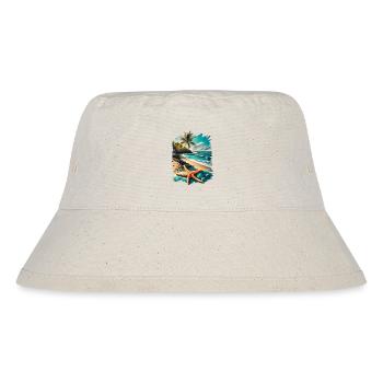 Natur Sommer Meer Ozean Seestern - Stanley/Stella recycelter Bucket Hat - Naturweiß - Vorne