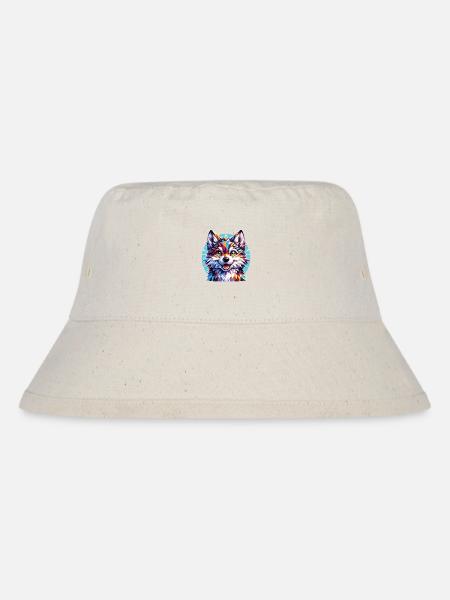 Polygon Wolf Junge - Stanley/Stella recycelter Bucket Hat - Naturweiß